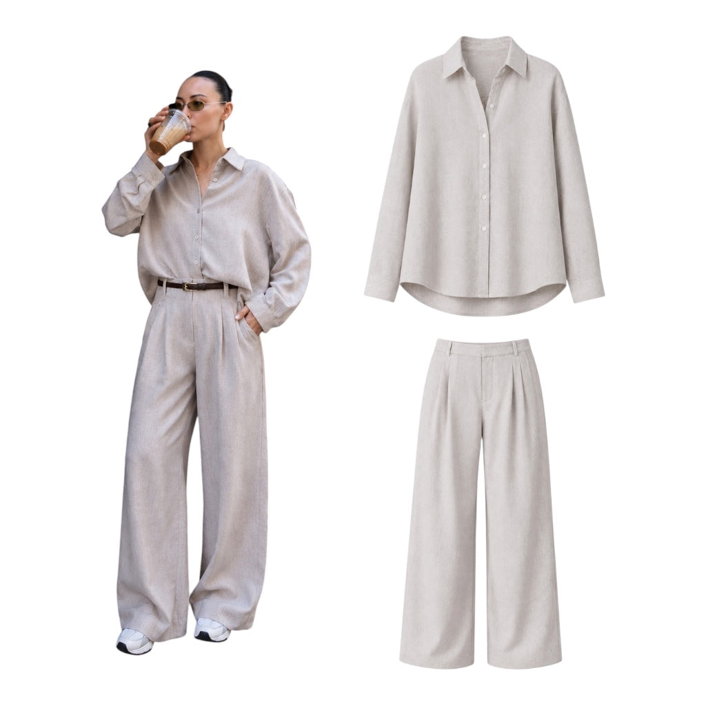 Beige Linen Co-ord set