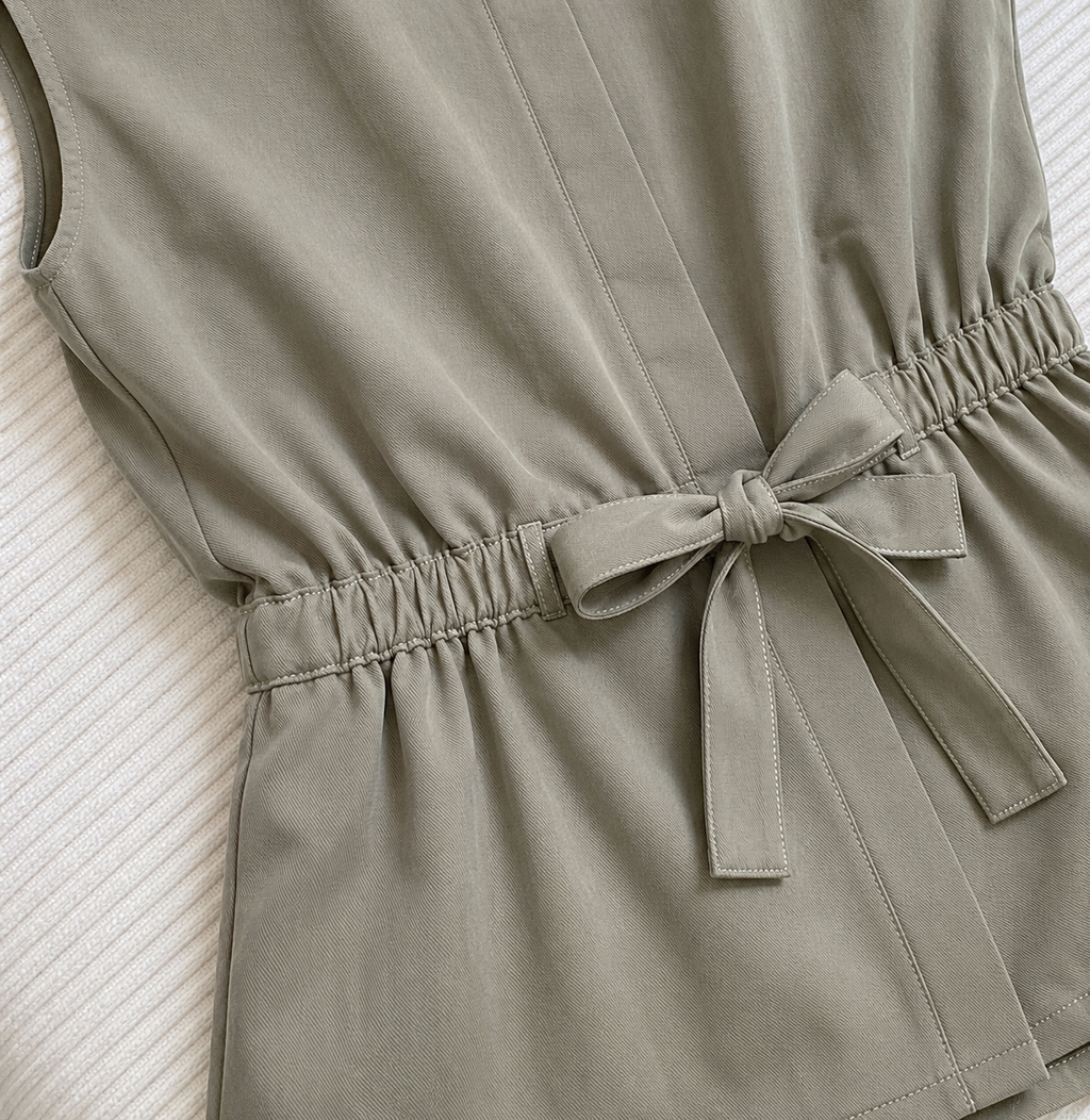 Olive Sleeveless Co-Ord Set