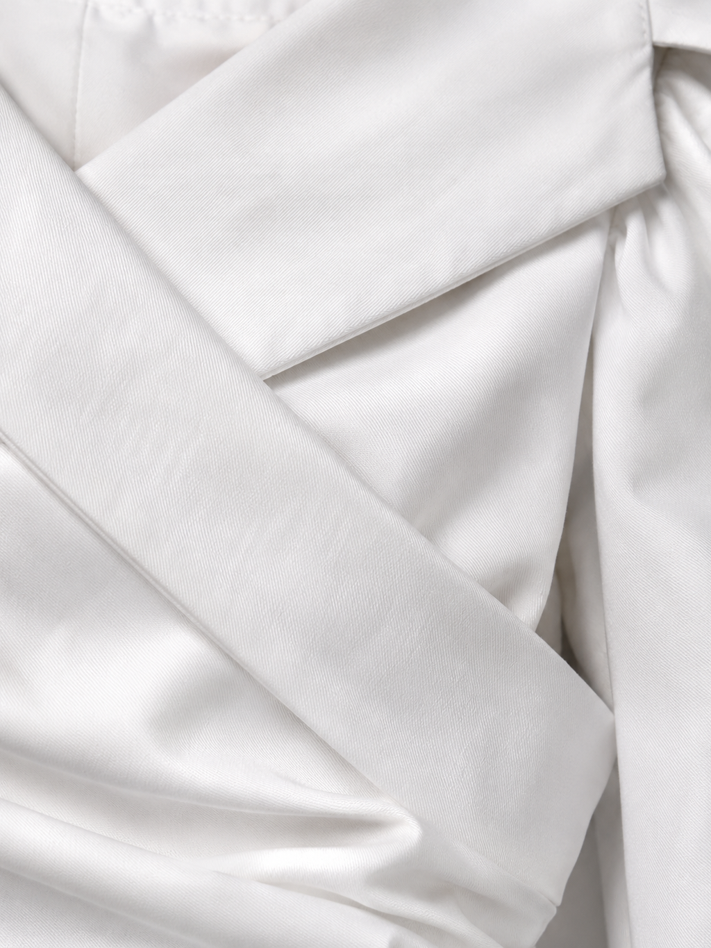 White Off-Shoulder Wrap Shirt