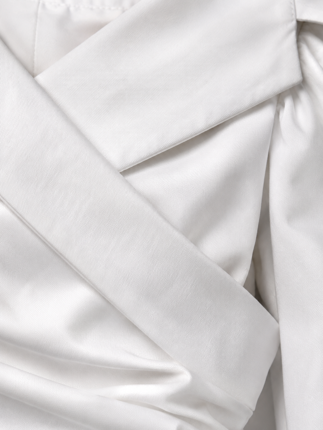 White Off-Shoulder Wrap Shirt