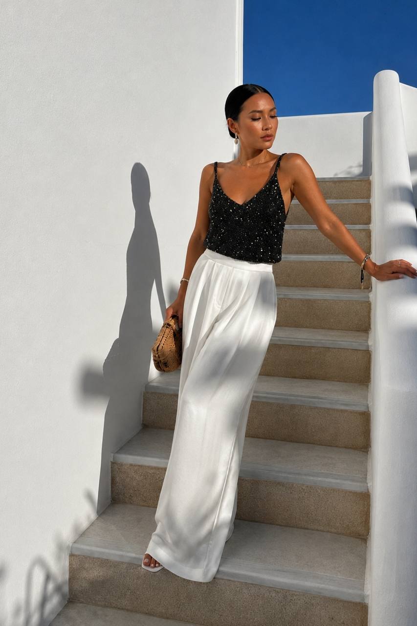 Black shimmer knit
