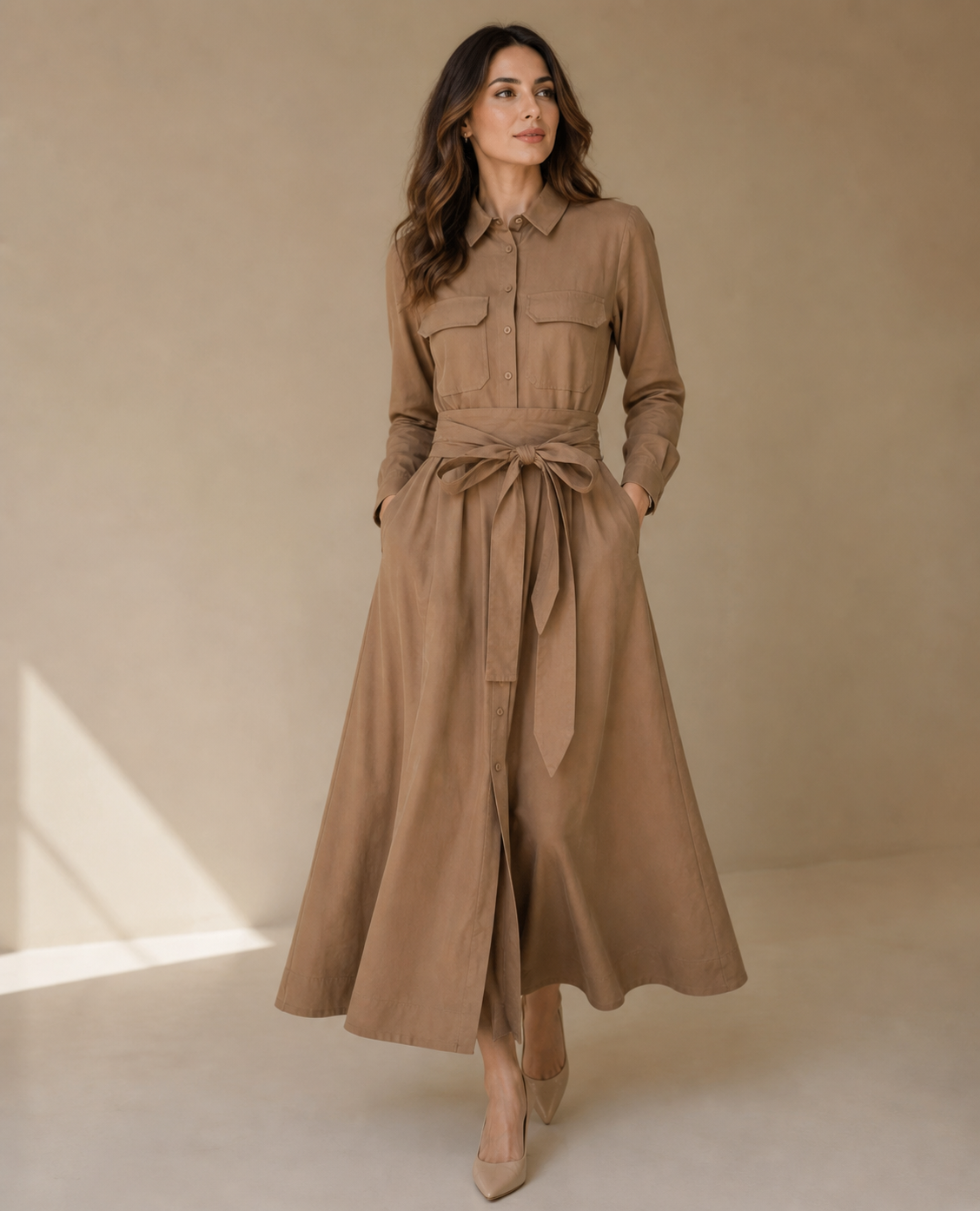 Belted Shirt Dress