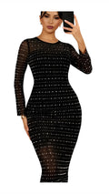 Black Midi Evening Dress