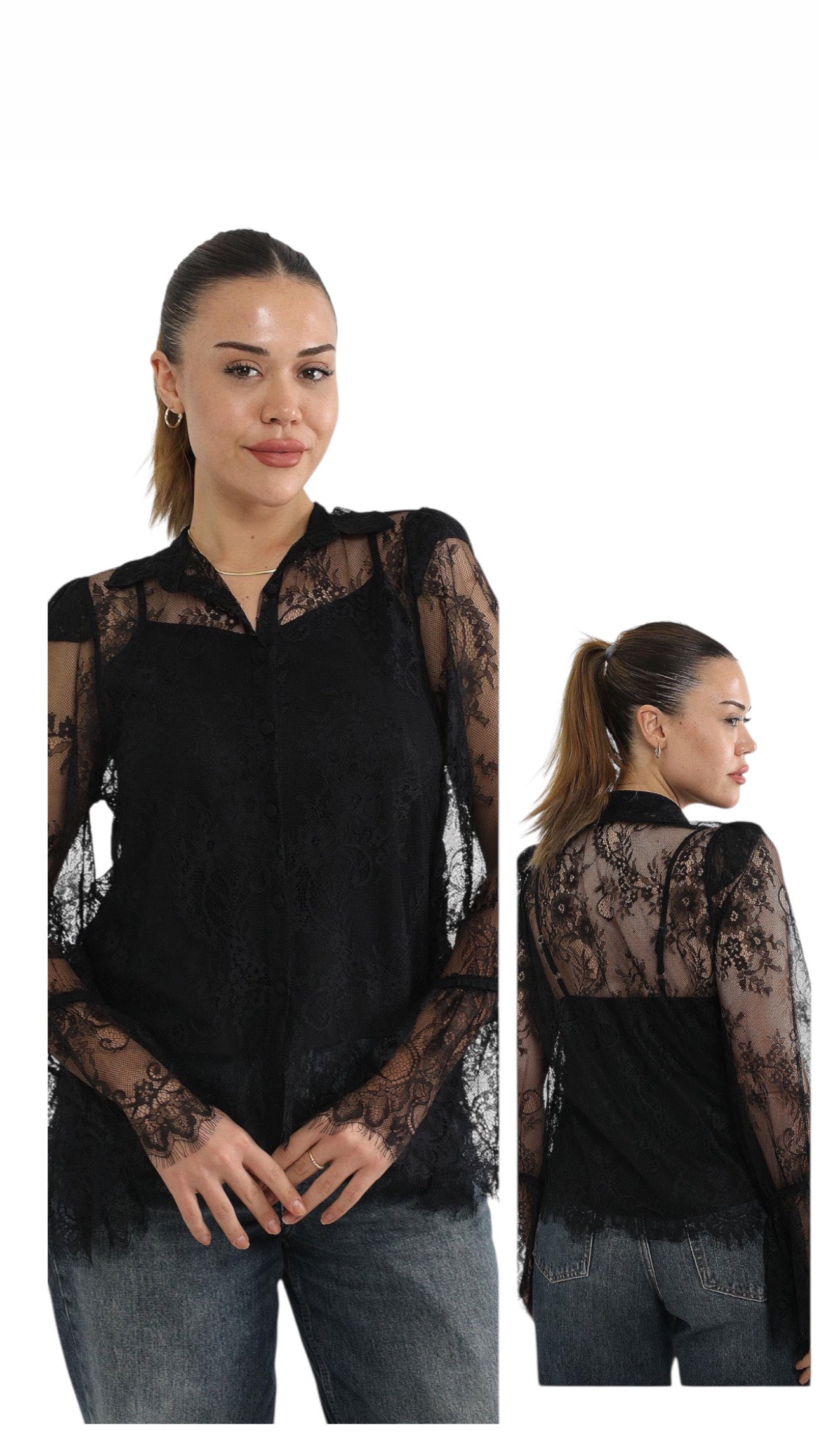 Black Lace Blouse