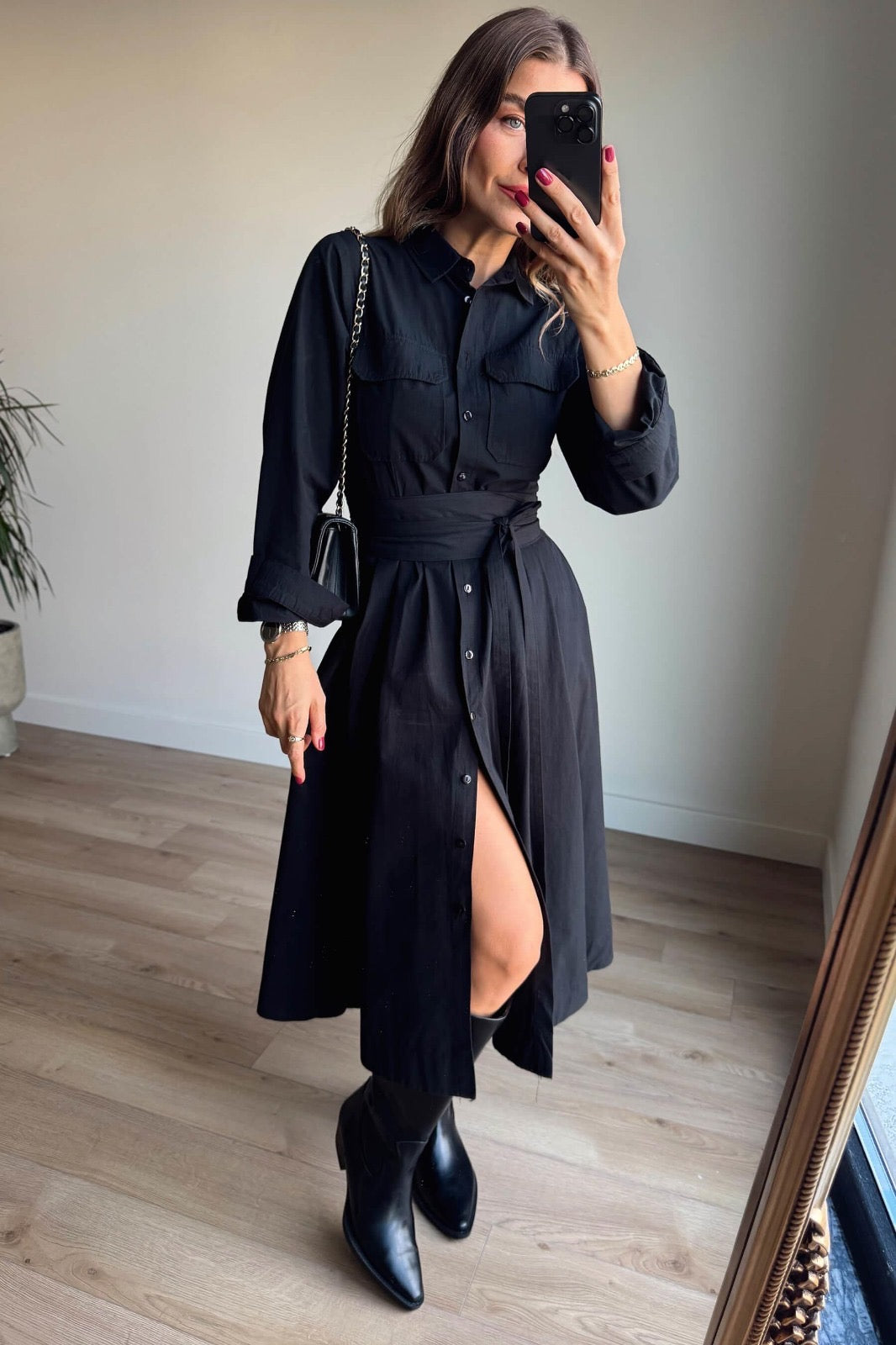 Belted Shirt Dress