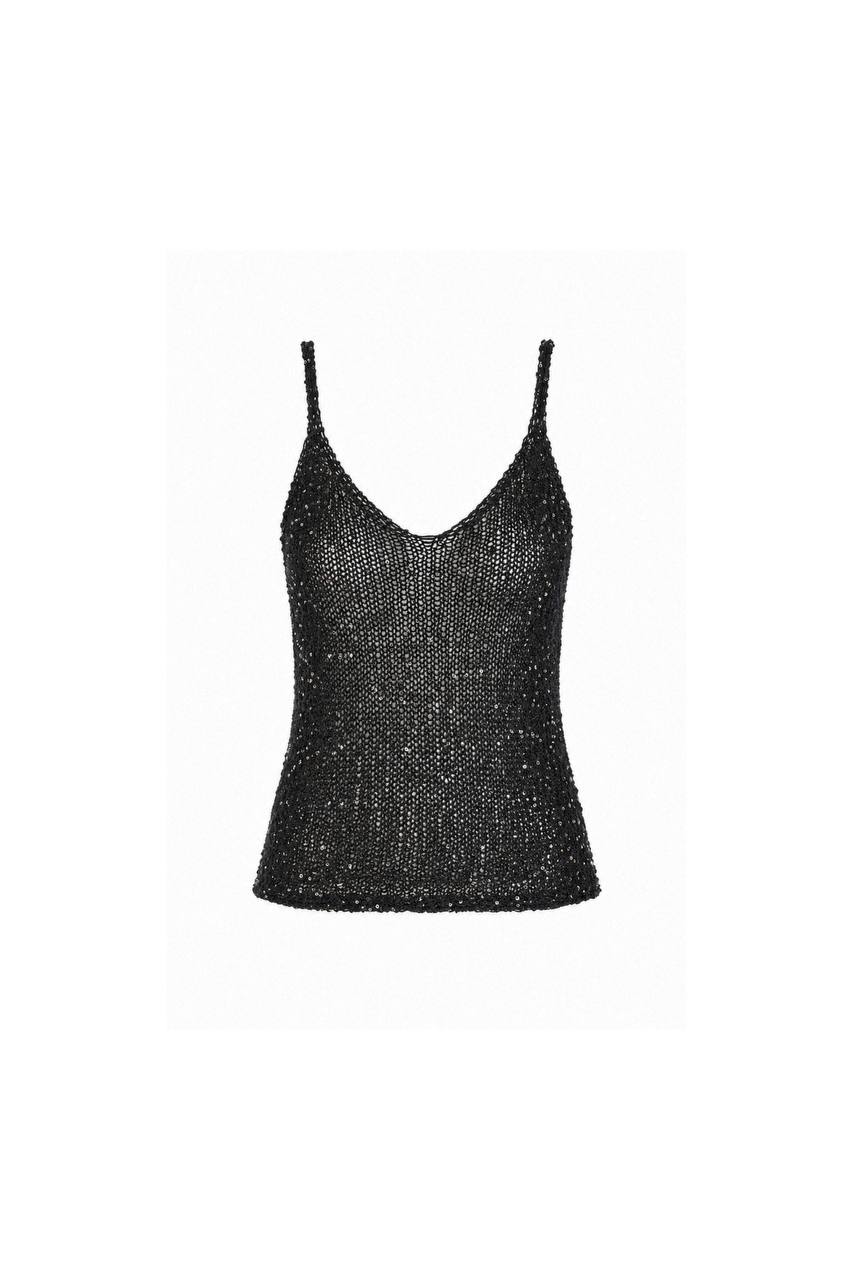 Black shimmer knit