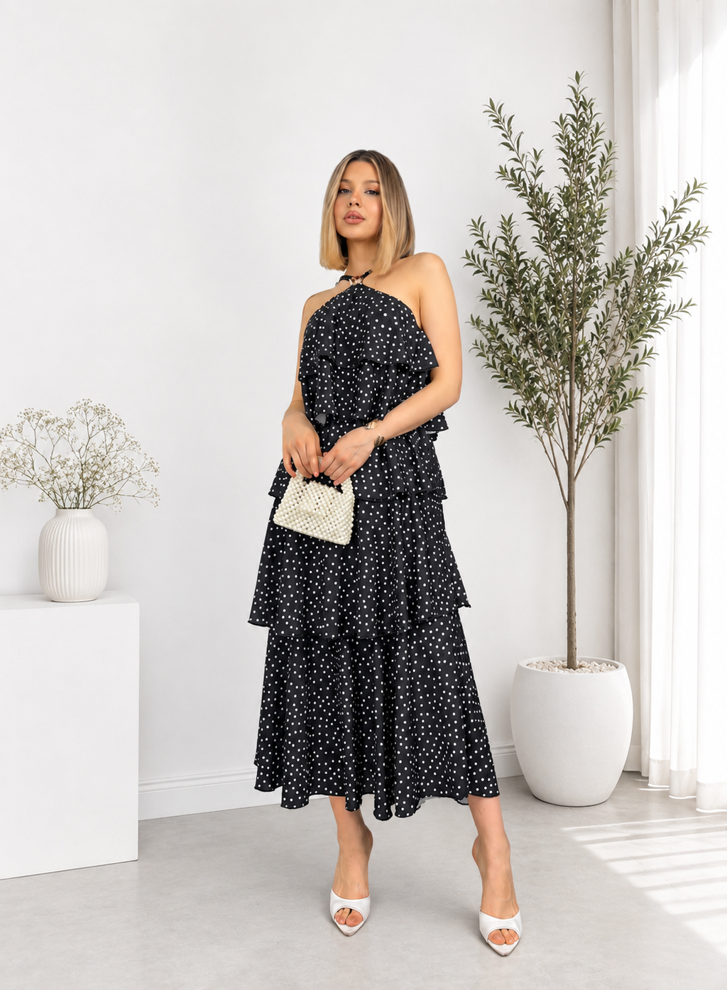 Polka Dot Maxi Dress