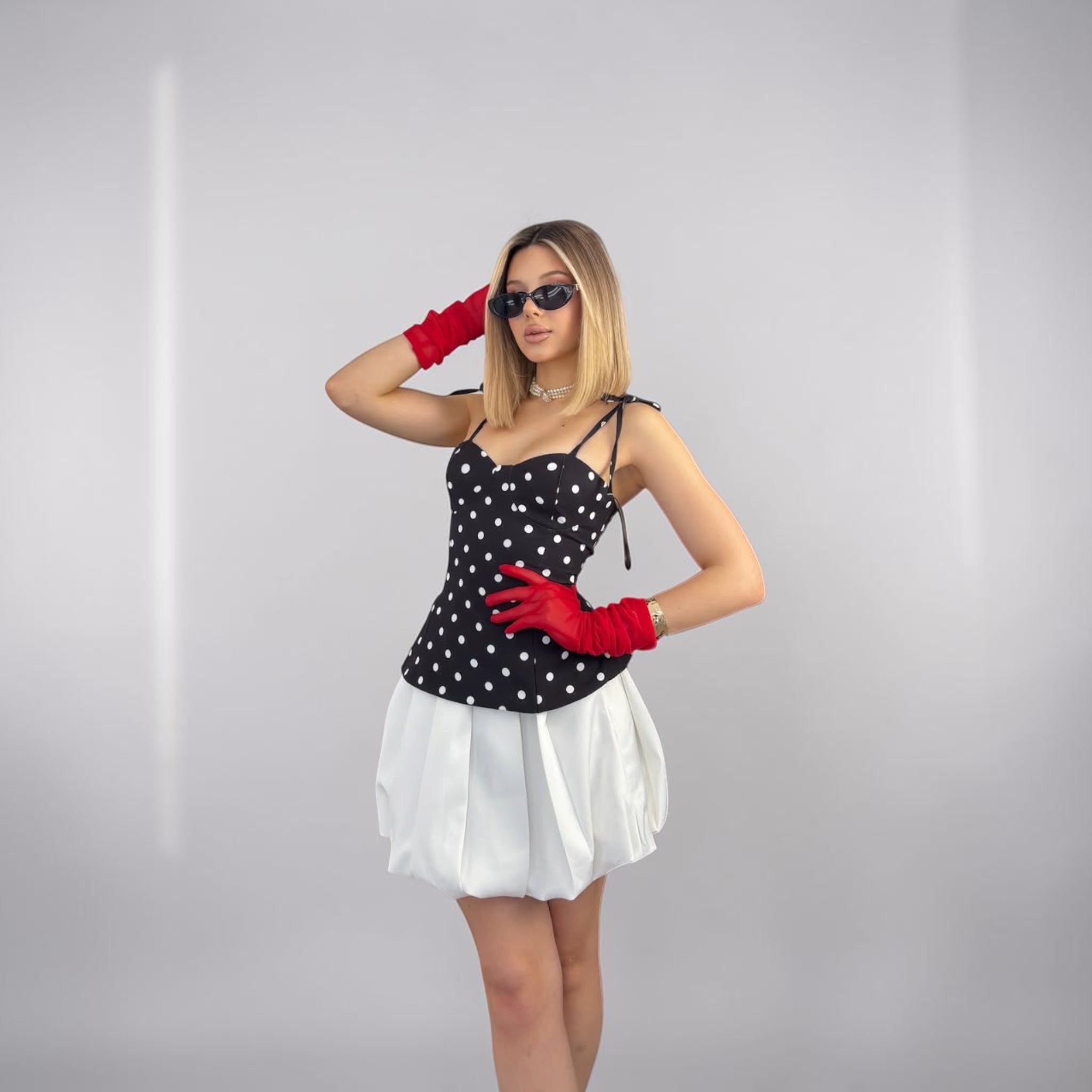Black Polka Dot Corset