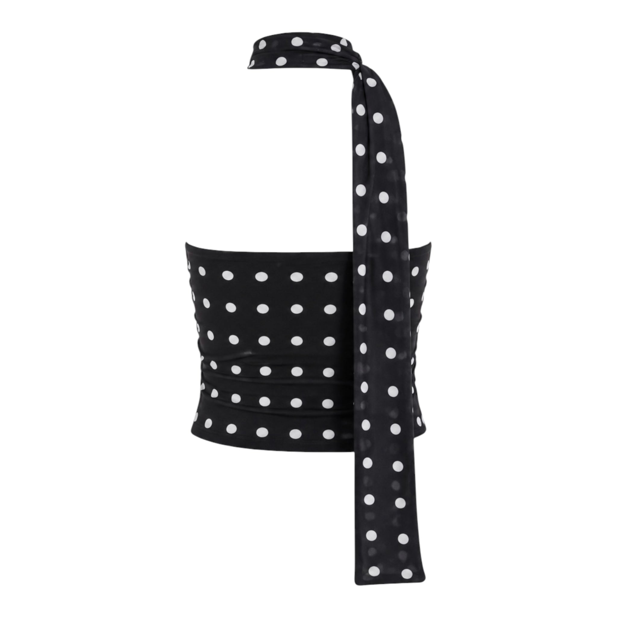 Black Polka Dot Halter Top