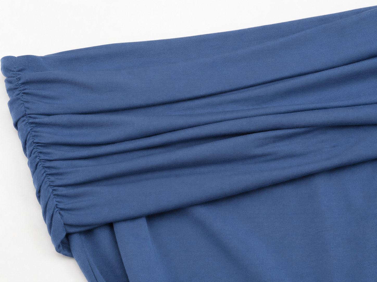 Blue Off-Shoulder Crop Top