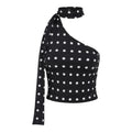 Black Polka Dot Halter Top