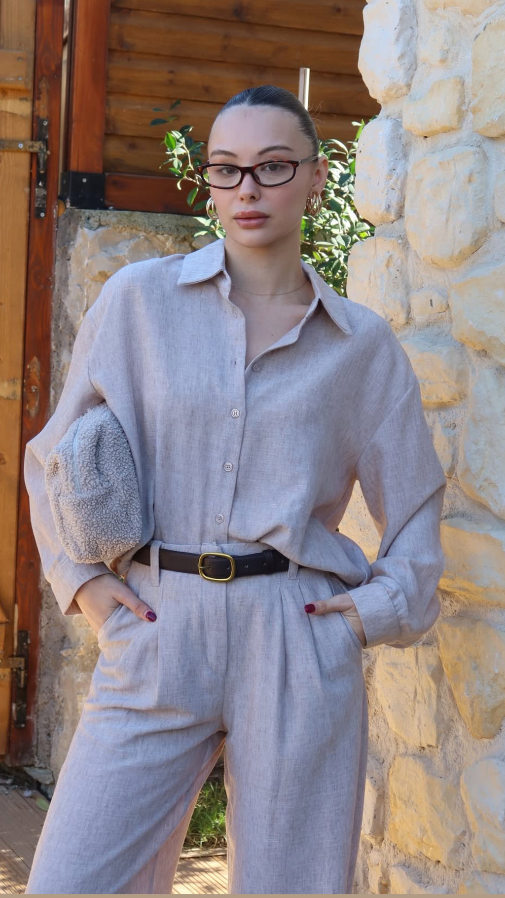 Beige Linen Co-ord set
