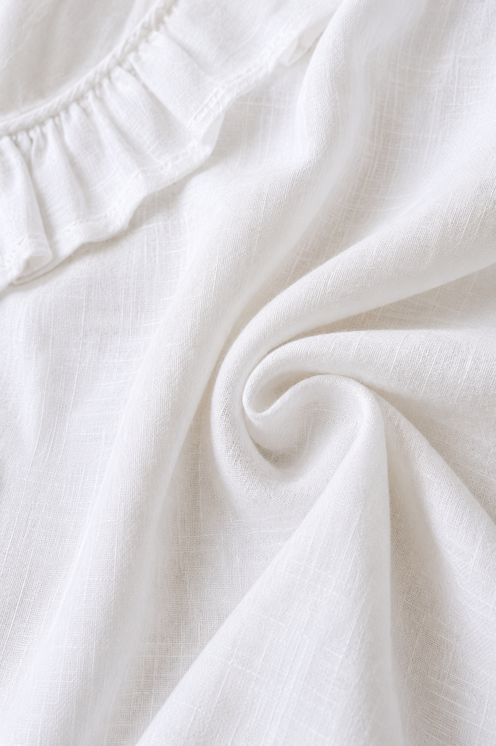 White Ruffle Maxi Dress