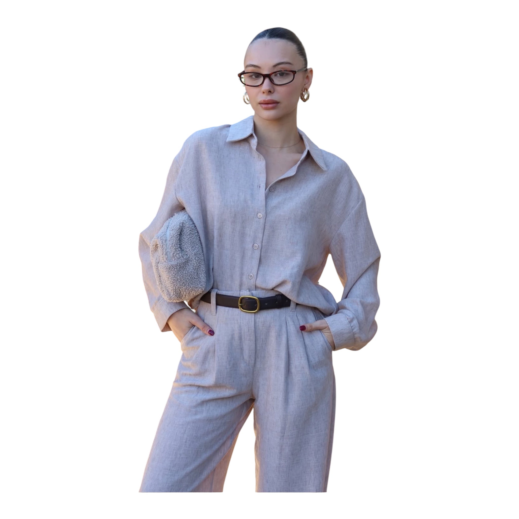Beige Linen Co-ord set