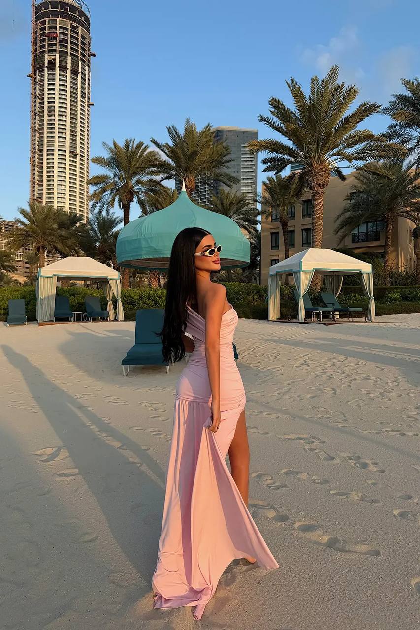 Blush Pink One-Shoulder Dress