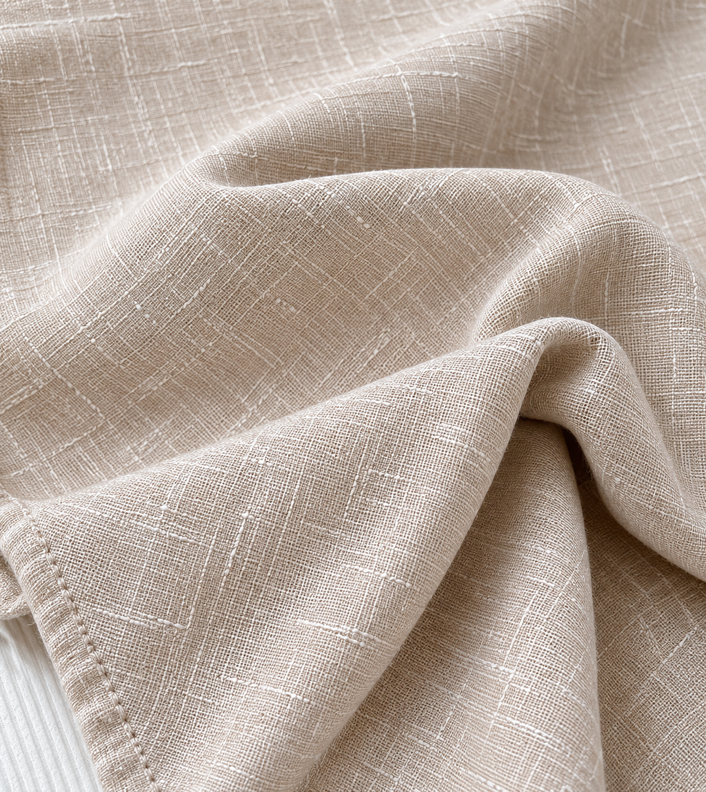 Beige Linen Two-Piece Set