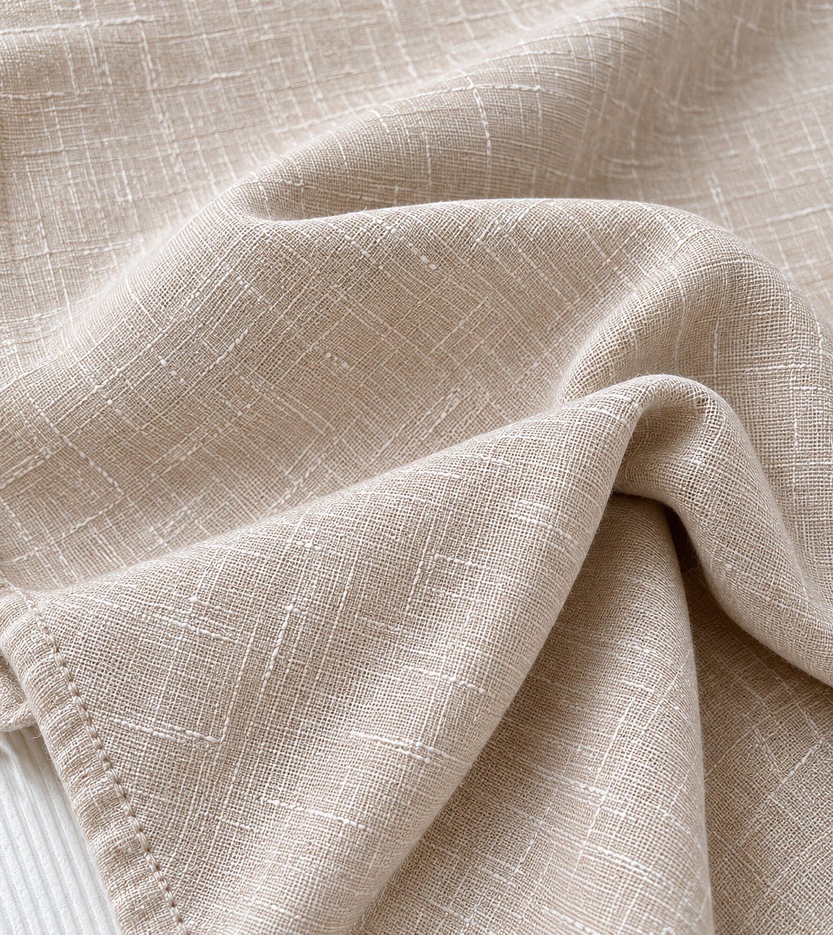 Beige Linen Two-Piece Set