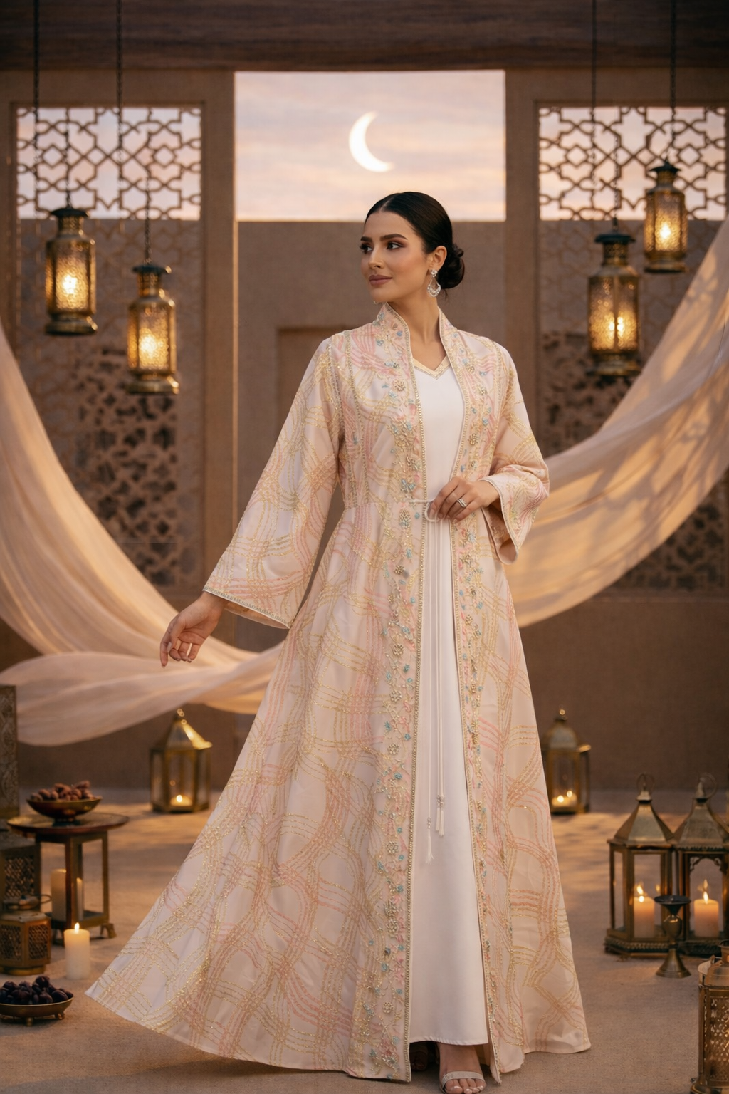 Rosé Layali Kaftan