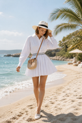 White Shirt-Style Mini Dress