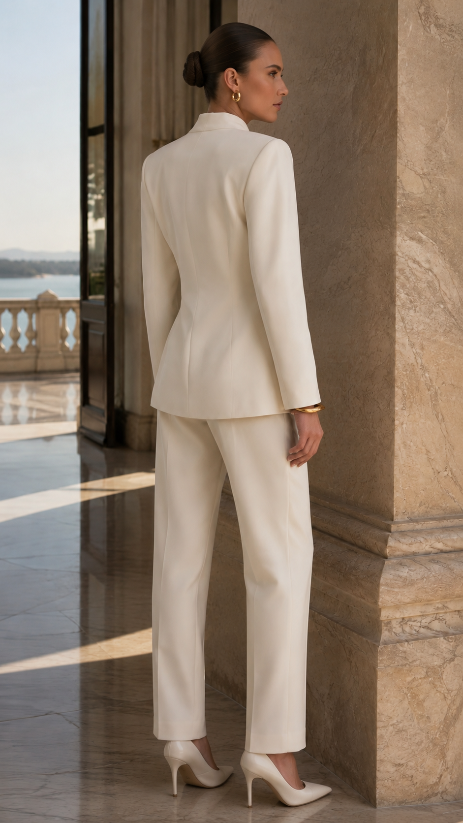 Ivory Blazer& Trouser