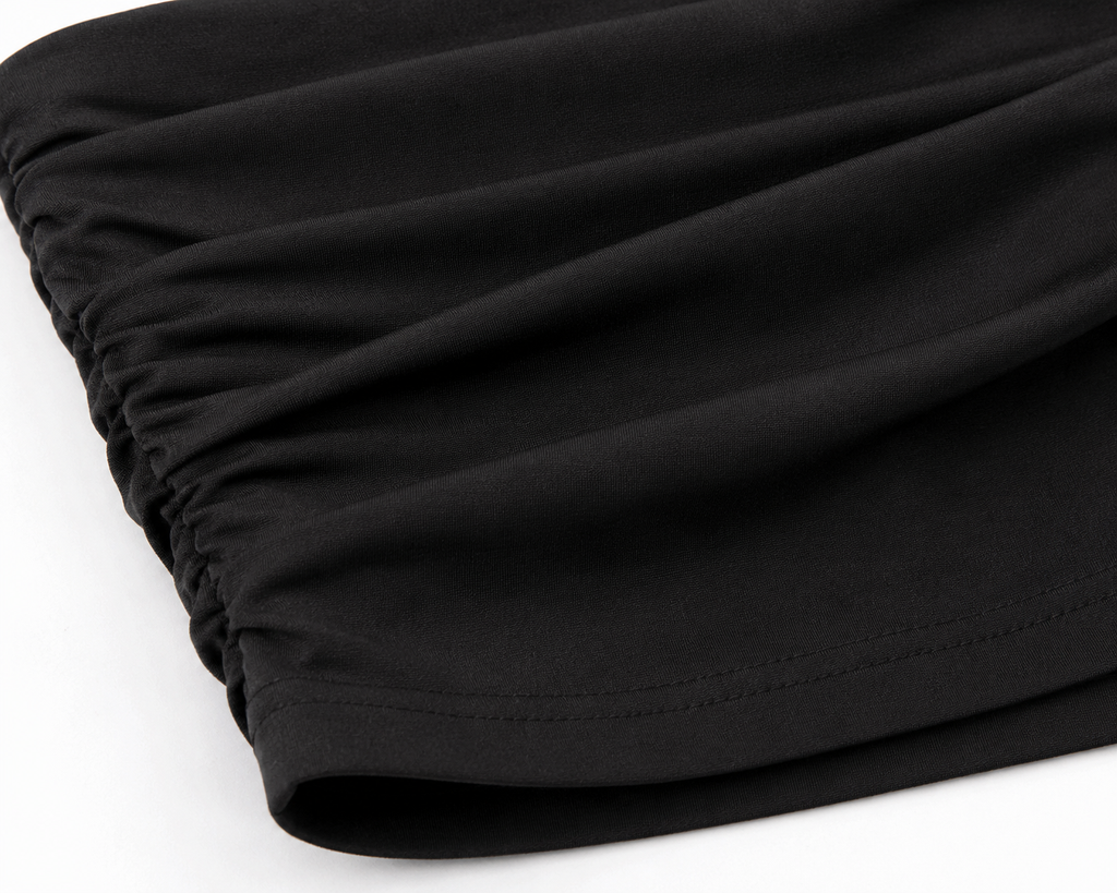 Black Off-Shoulder Crop Top