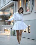 White Shirt-Style Mini Dress