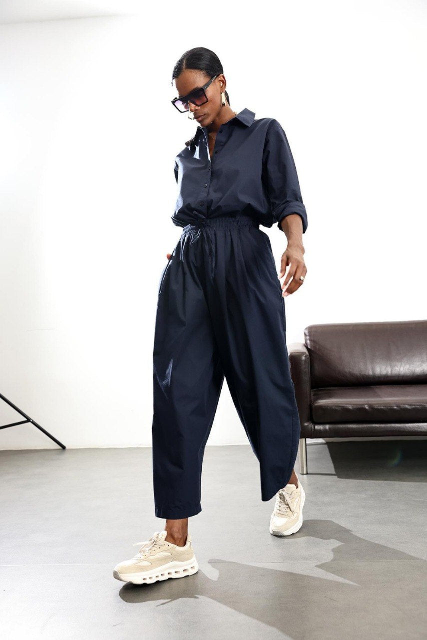 Relaxed fit Shirt with Wide-leg Pants