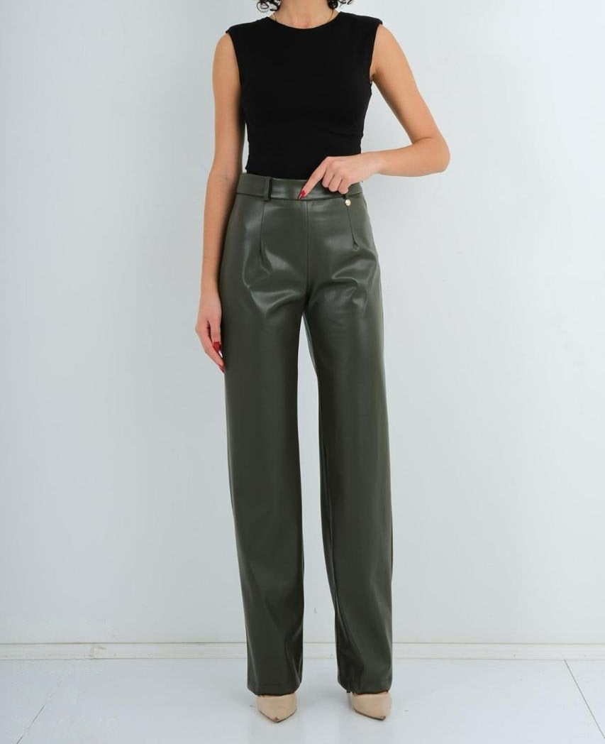 High Waist Leather Pants