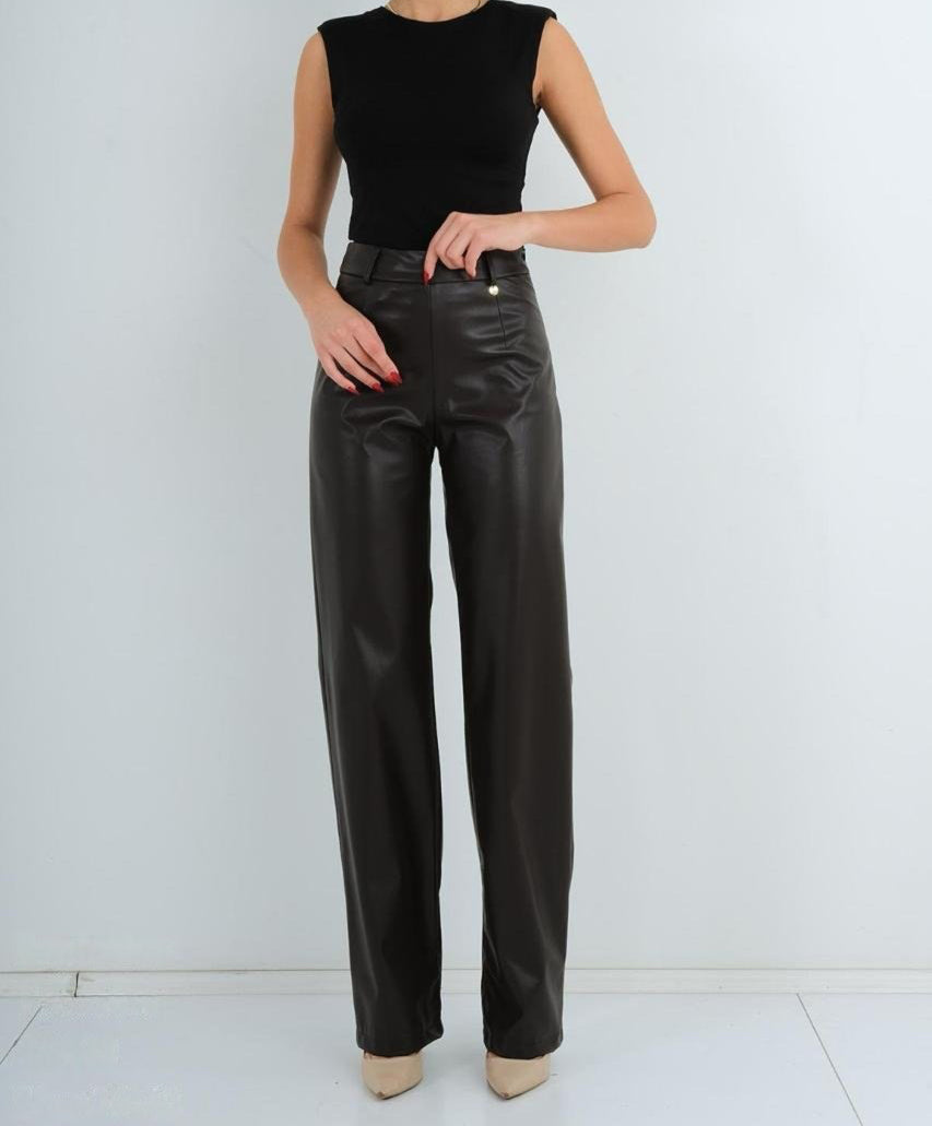 High Waist Leather Pants