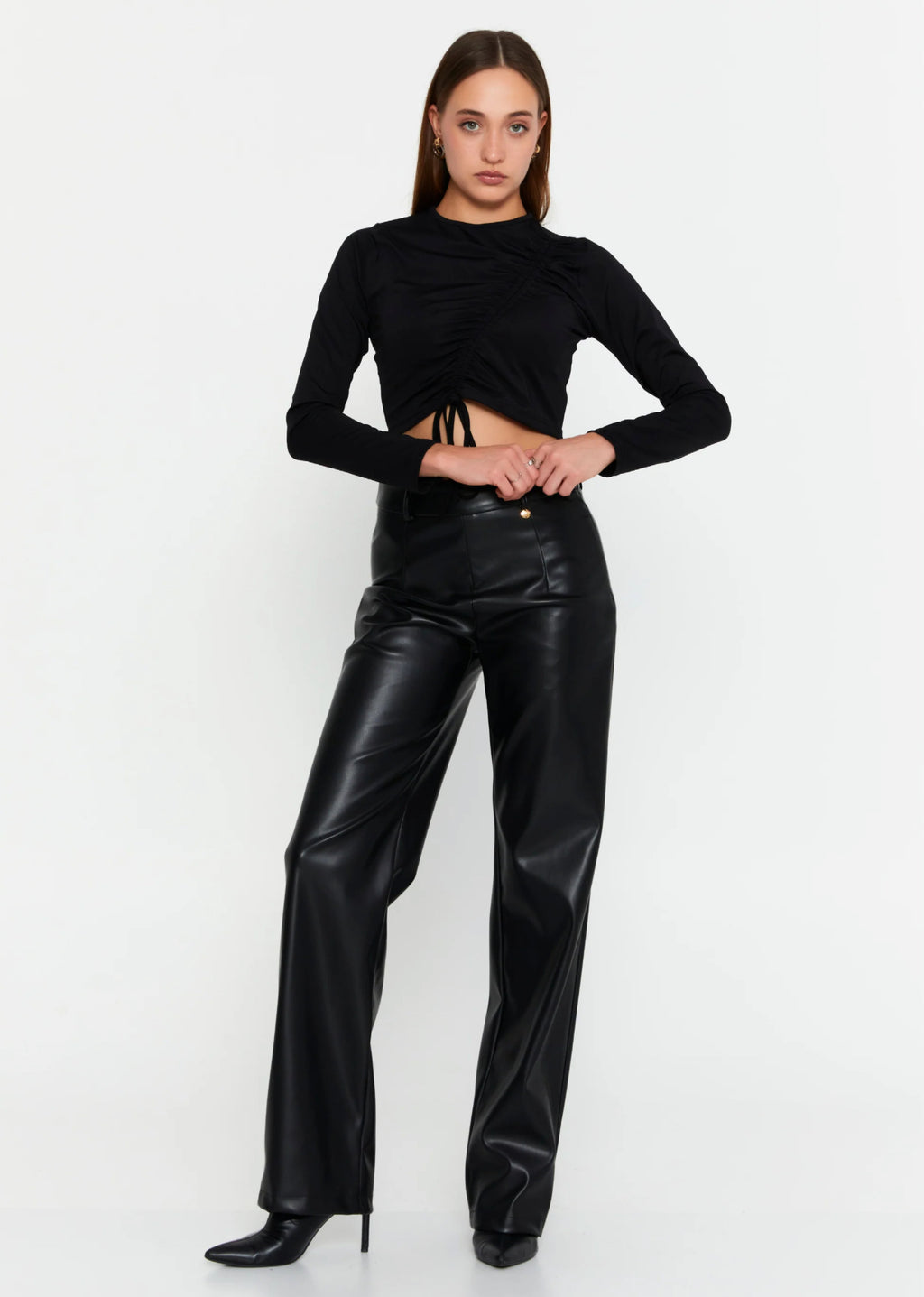 High Waist Leather Pants