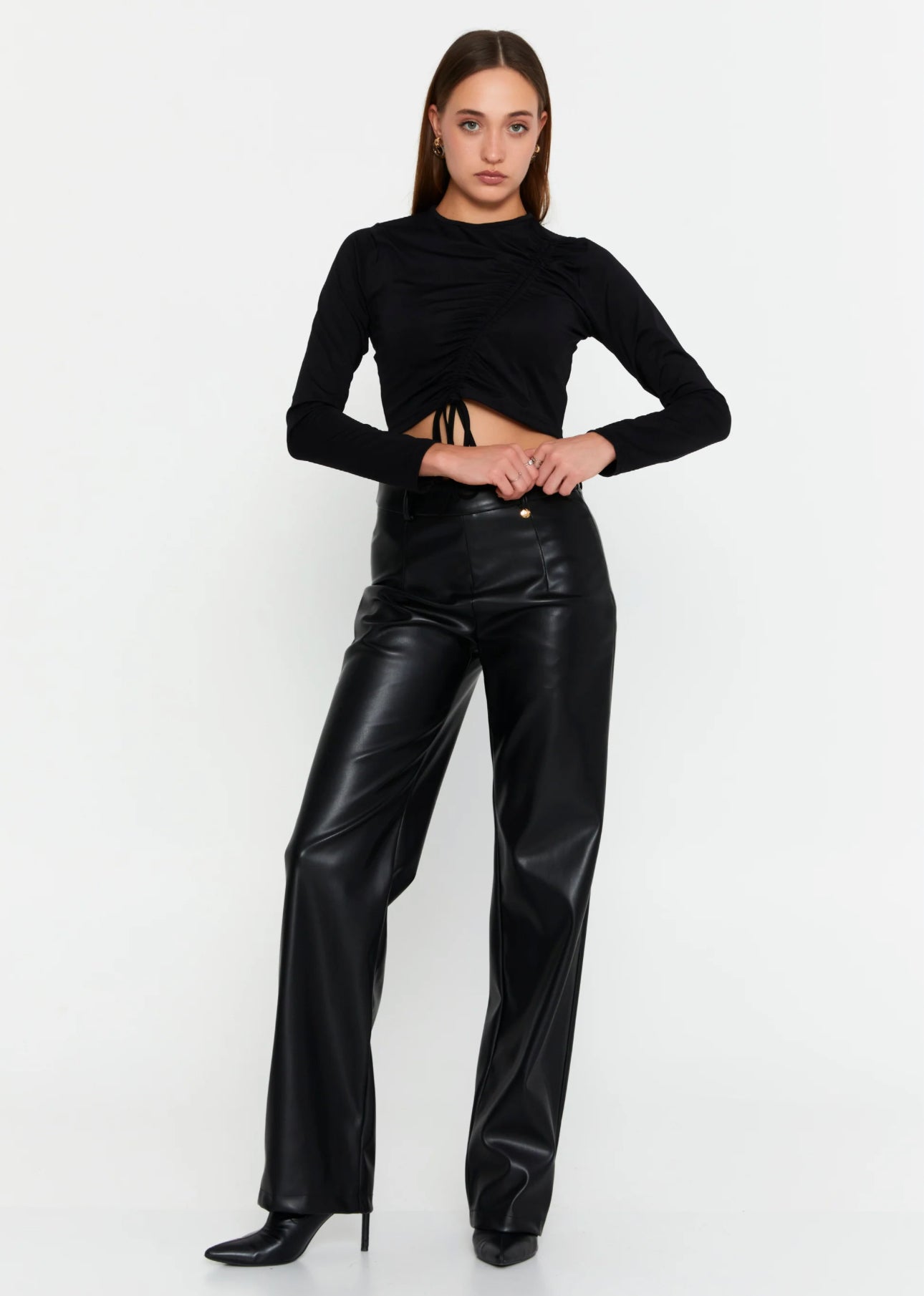 High Waist Leather Pants