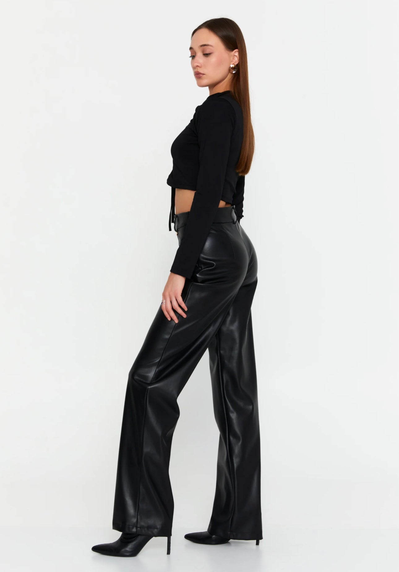 High Waist Leather Pants