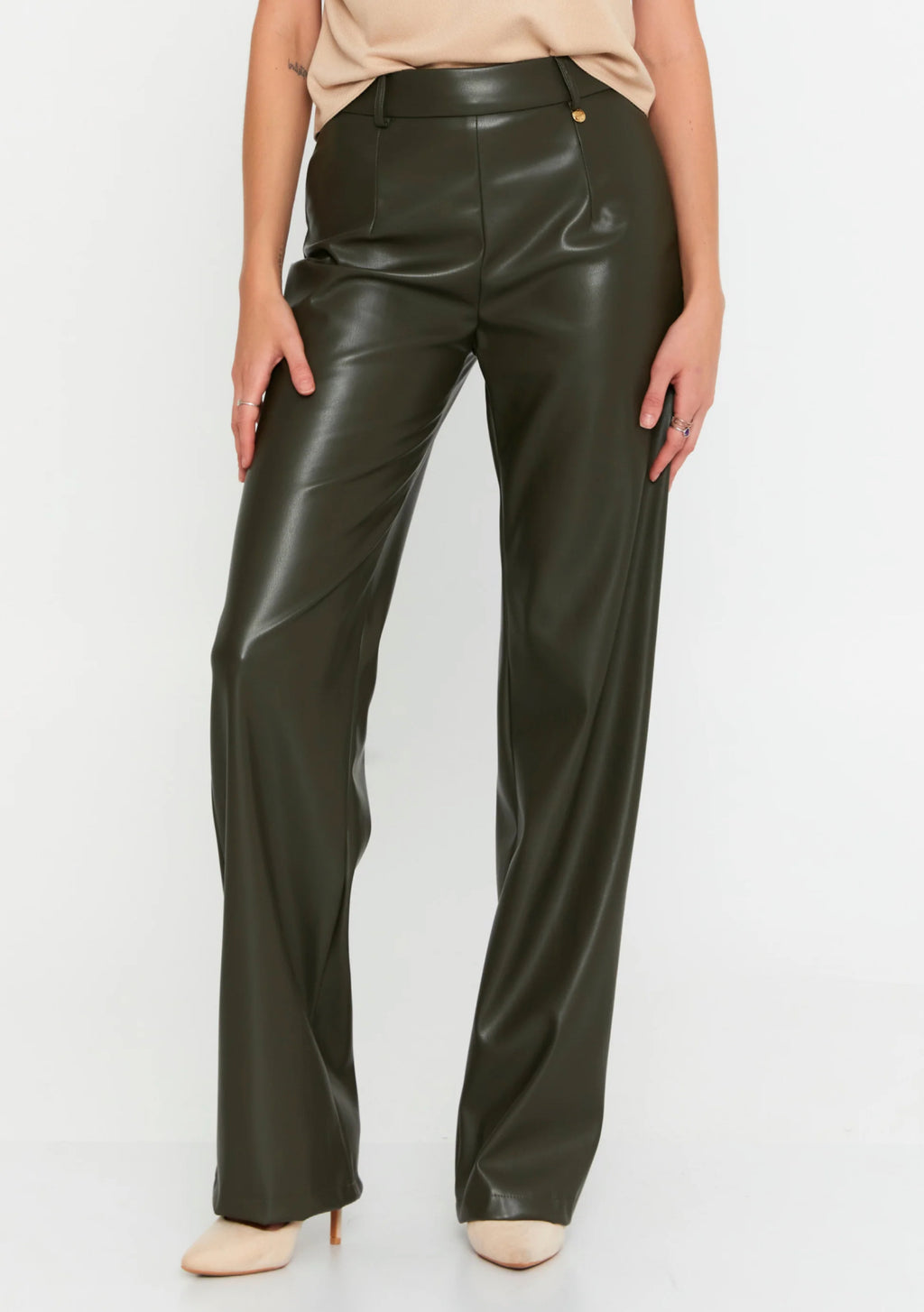 High Waist Leather Pants