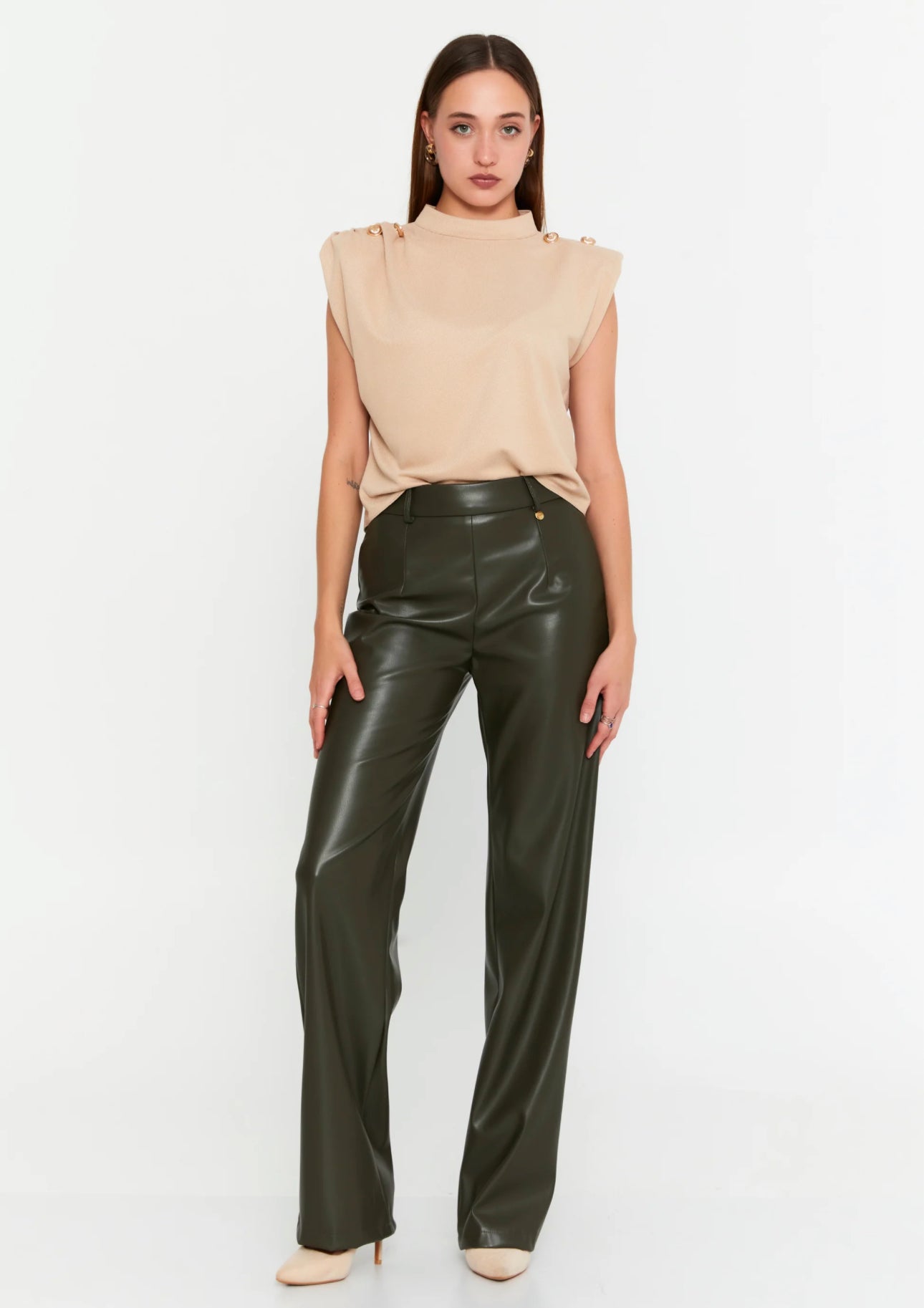 High Waist Leather Pants