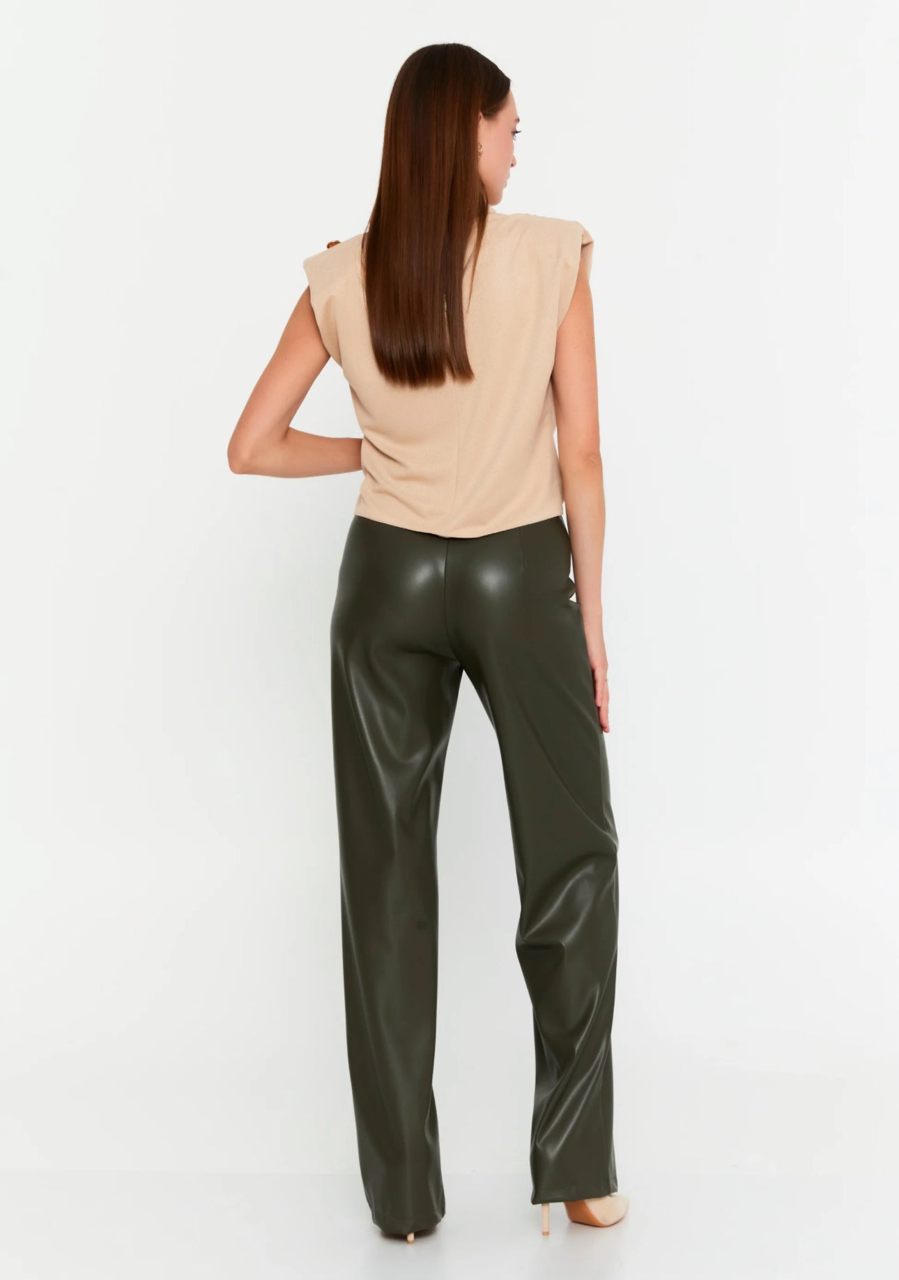 High Waist Leather Pants