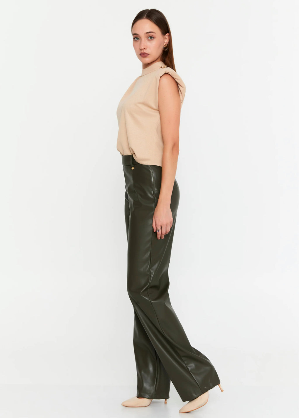 High Waist Leather Pants