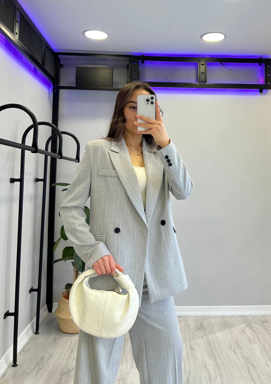 Pinstripe Double-Breasted Suit