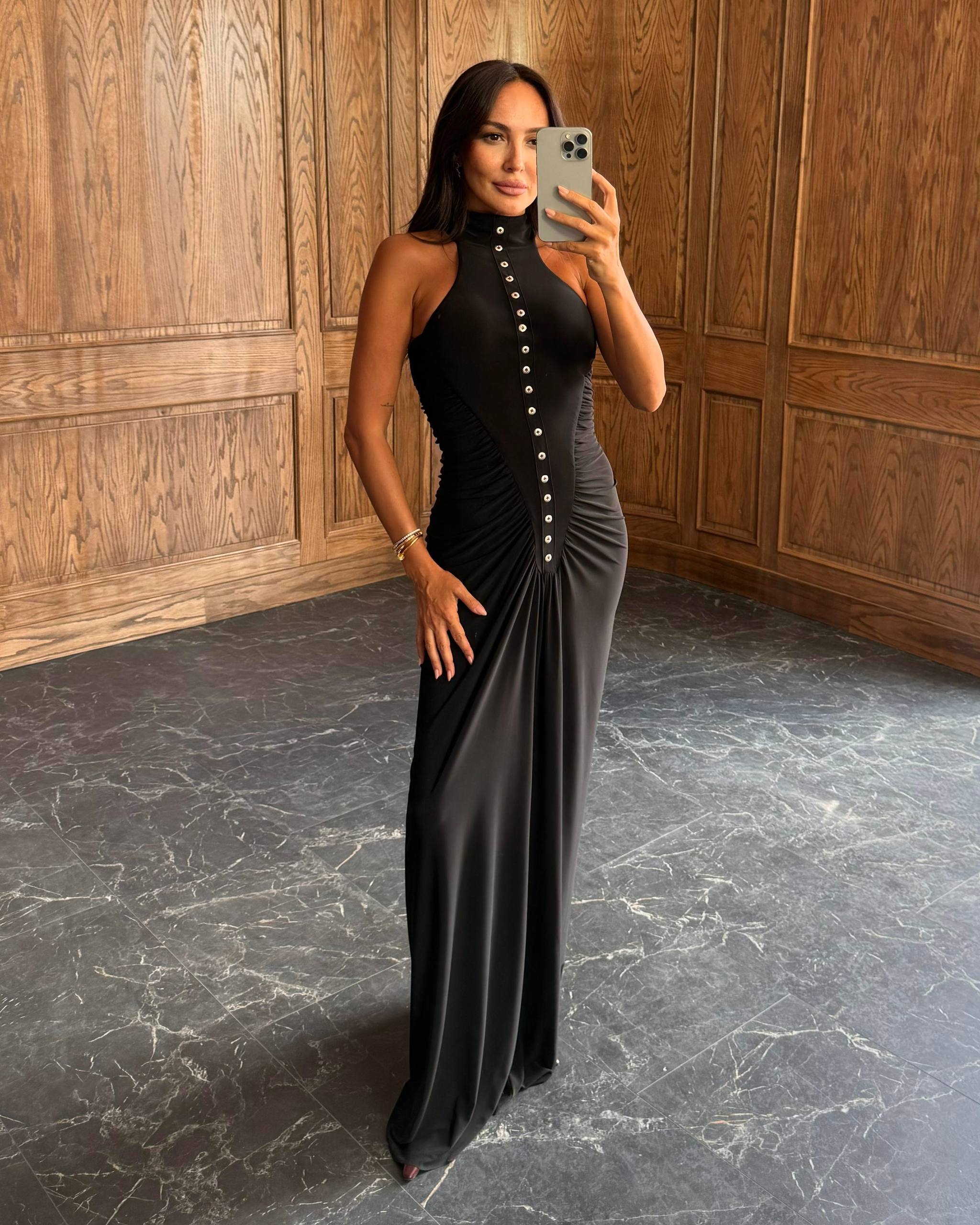 High Neck Maxi Dress