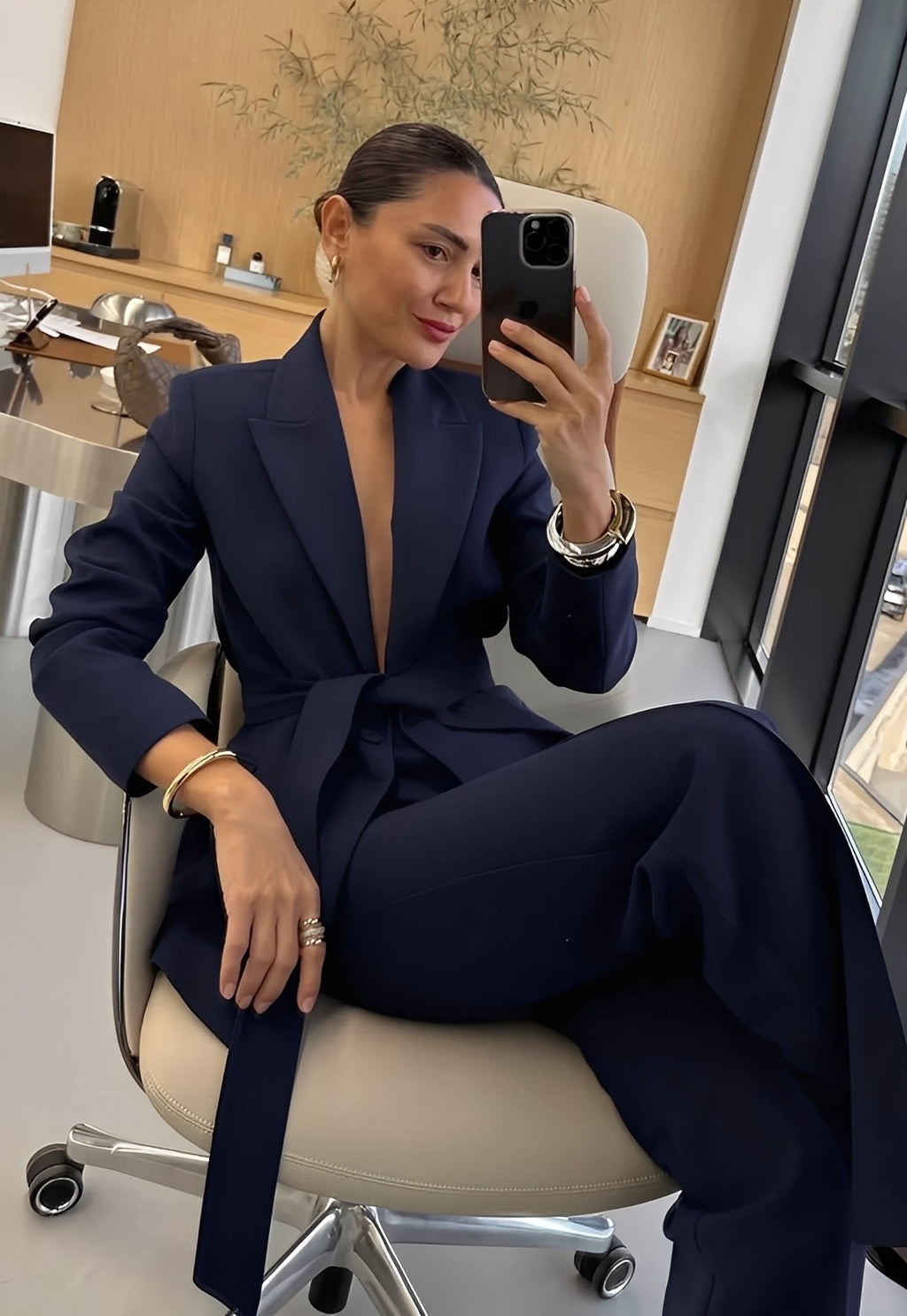 Chic Navy Blue Suit