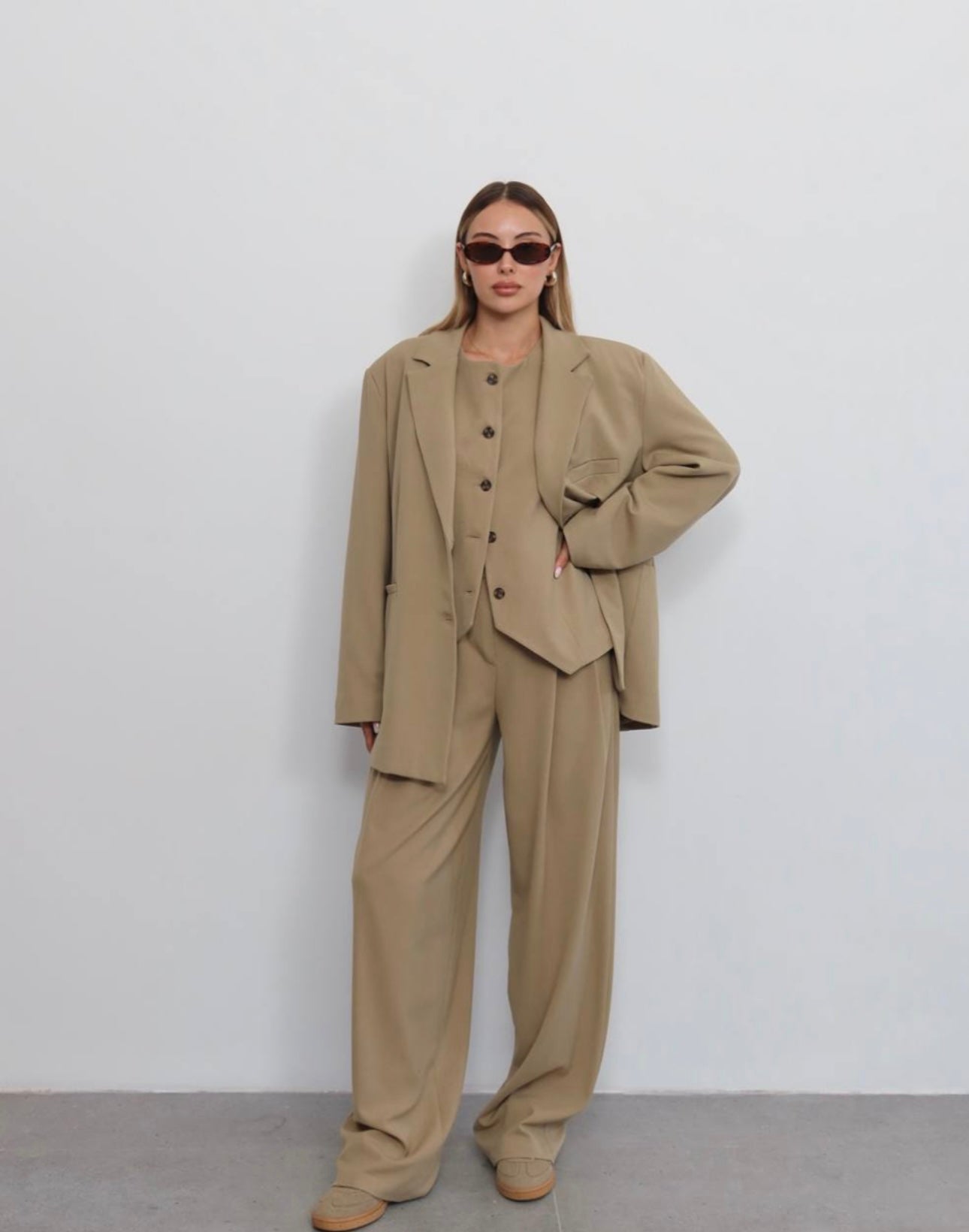 Oversized Beige Blazer