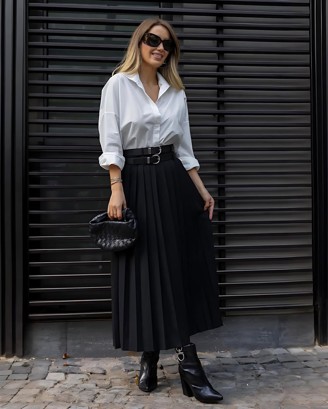 Pleated Maxi Skirt
