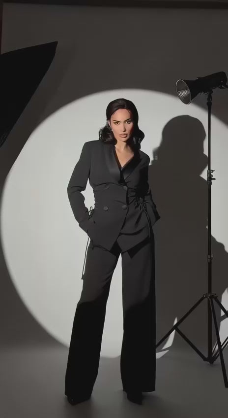 Lace-Up Tailored Blazer&Trouser