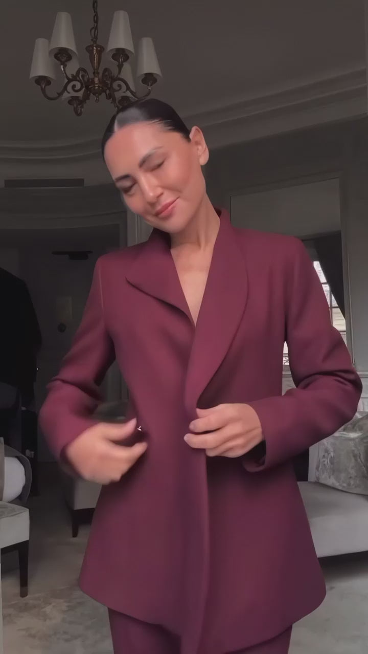 Burgundy Blazer&Trouser